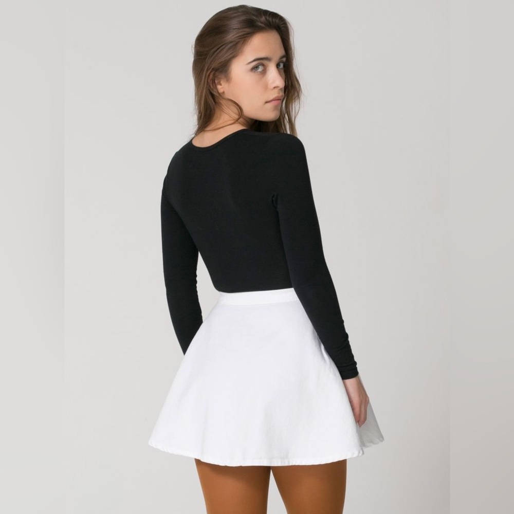 American apparel jean White Flared Skirt
